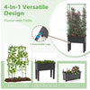 Costway Raised Garden Bed Planter Box With Climbing Trellis Water Level Indicator