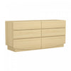 Ardea Contemporary 72" Dresser in Natural Oak (6-Drawer) | Commode contemporaine Ardea 72" en chene naturel (6 tiroirs)