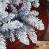 Homcom 6 Ft Artificial Christmas Tree With Snow Flocked Branches, Hinge|Homcom Arbre De Noel Artificiel De 6 Pi Avec Branches Floquees De Neige