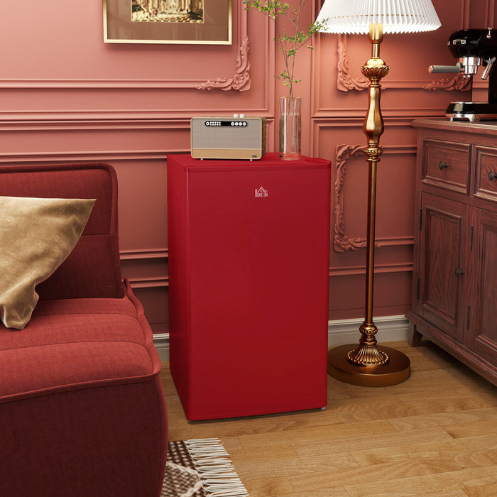 HOMCOM Mini refrigerateur avec congelateur, refrigerateur compact, rouge