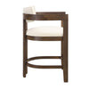 Lucas 26" Rubberwood Counter Height Bar Stool with Upholstered Seating Set of 2,Walnut Dining Chair | Lucas Ensemble de 2 tabourets de bar en bois de caoutchouc de 26" avec assise rembourree, noyer