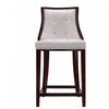 Fifth Avenue Traditional Wood Upholstered Counter Stool in Pearl White - Set of 3 | Tabouret de comptoir traditionnel en bois Fifth Avenue avec assise rembourree, blanc perle - Lot de 3