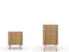 Rockefeller Mid-Century Modern 2-Piece Dresser Set in Pink | Ensemble de commodes 2 pieces Rockefeller style milieu du siecle en rose