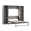 Lit double escamotable Claremont de Bestar à 10 tablettes - gris platine