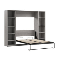 Lit double escamotable Claremont de Bestar à 10 tablettes - gris platine