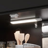 HOMCOM 71" Kitchen Pantry Cabinet with Spice Racks and LED Lights, Black