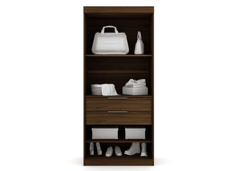 Armoire contemporaine moderne Mulberry 36\" en brun chataigne