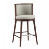 Evalyn Modern Wood Upholstered Barstool in Stone - Set of 2 | Tabouret de bar moderne en bois et tissu Evalyn, coloris pierre - Lot de 2