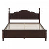 Jessie Retro Style Platform Bed with Wooden Slat Support,Queen Size, Walnut Queen Bed | Jessie Lit plateforme style retro avec support a lattes en bois, Taille Queen, Noyer