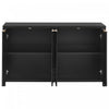 Ted 55" Fluted Buffet Cabinet With Storage And Adjustable Shelves - Black | Ted Buffet Cannele 55" Avec Rangement Et Etageres Reglables - Noir