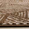 Covington Brown Taupe Striped Geometric Design Rug, 6'7" x 9'10" Indoor Area Rug | Tapis Covington brun taupe a rayures geometriques, 6'7" x 9'10"