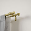 Umbra Cappa Brass Expandable Double 1" Curtain Rod - 66"-120" | Tringle à rideaux extensible double Cappa de Umbra laiton de 1 po - 66 po à 120 po