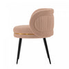 Kaya Modern Wood Velvet Dining Chair in Nude - Set of 2 | Chaise de salle a manger Kaya en bois moderne et velours coloris nude - Lot de 2