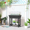 Outsunny 41L Self Watering Raised Garden Bed, Planter Box, Black
