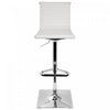 LumiSource Masters Faux Leather Contemporary Adjustable Barstool with Swivel - White|Tabouret bar pivotant réglable contemporain Masters en similicuir - blanc