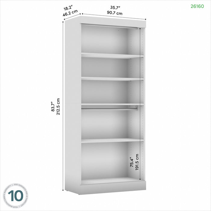 Organisateur de garde-robe Pur de Bestar de 36 po (L) - brun rustique