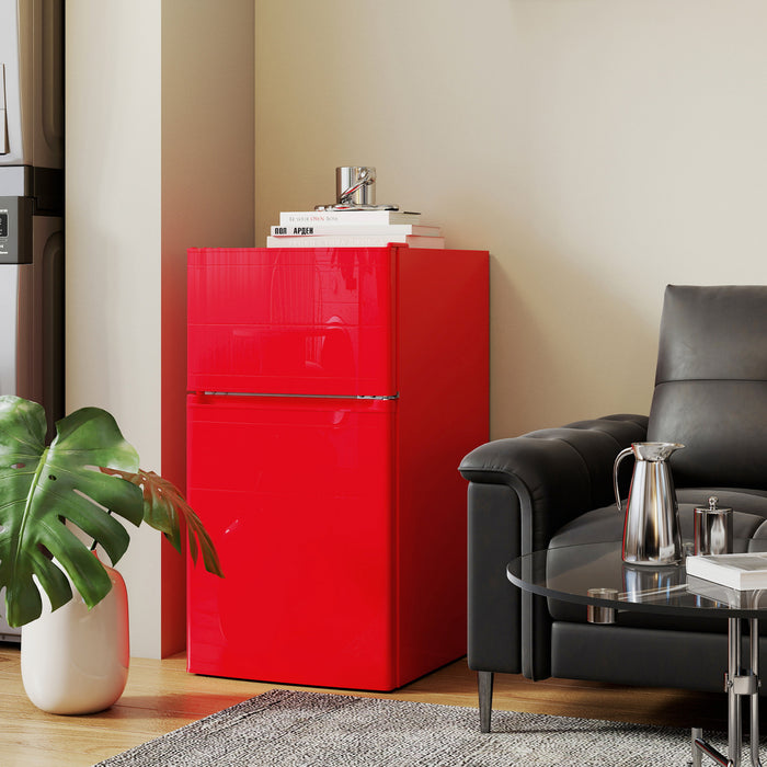 HOMCOM Mini-refrigerateur de 3,2 pi³ avec congelateur, portes reversibles