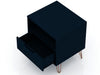 Rockefeller Mid-Century Modern 20" Nightstand in Midnight Blue (1-Drawer) - Set of 2 | Table de nuit Rockefeller Mid-Century Modern 20" en bleu minuit (1 tiroir) - Lot de 2