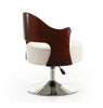 Bopper Modern Vegan Leather Swivel Lounge Chair in White - Set of 2 | Fauteuil pivotant moderne en cuir vegetalien Bopper blanc - Lot de 2