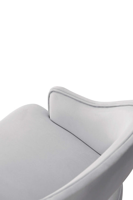 Ensemble de salle a manger moderne industriel chic Carrington et Rockaway 7 pieces, gris clair et naturel