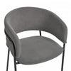 Ethan Set of 4 Modern Corduroy Upholstery Side Chair with Angled Legs and Adjustable Feet,Grey Dining Chair | Ethan Ensemble de 4 chaises d’appoint modernes avec assise en velours cotele, pieds inclines et pieds reglables, gris