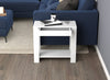 24” Classic Narrow Accent Table With Hidden Storage & Lower Shelf - White | Table d’appoint étroite classique de 24 po avec rangement dissimulé et tablette inférieure - blanche