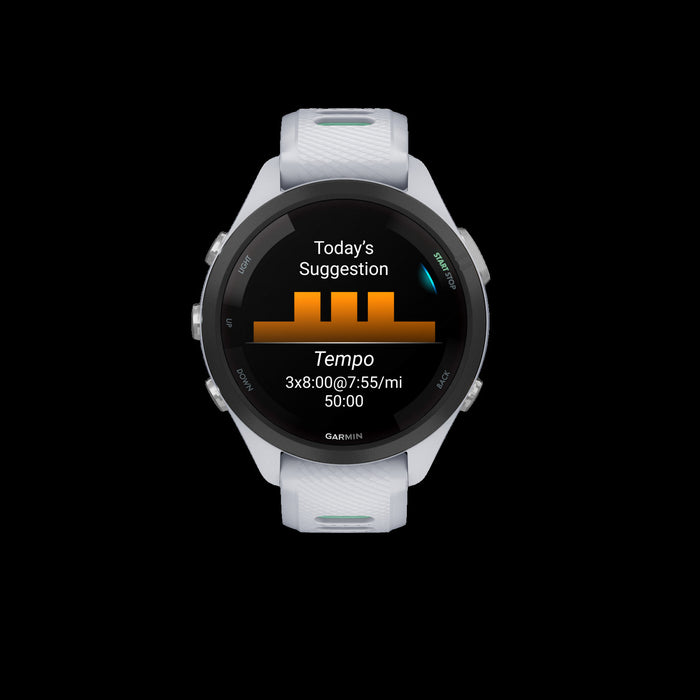 Garmin Forerunner® 265s Montre Gps Intelligente - Suivi De Fitness Avec Gps Multi-bande - Pierre Blanche