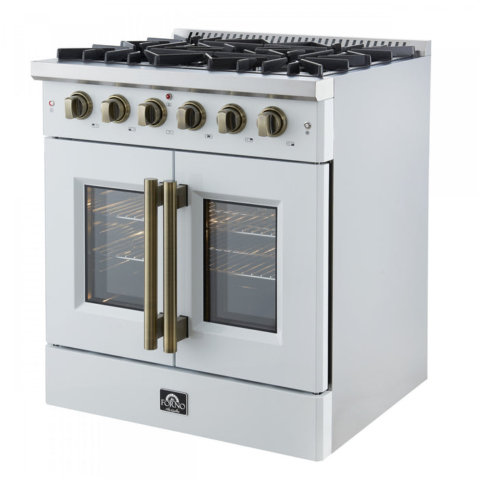 Cuisiniere a gaz blanche Galiano 30 pouces, 4,32 pi³ – FFSGS6444-30WHT