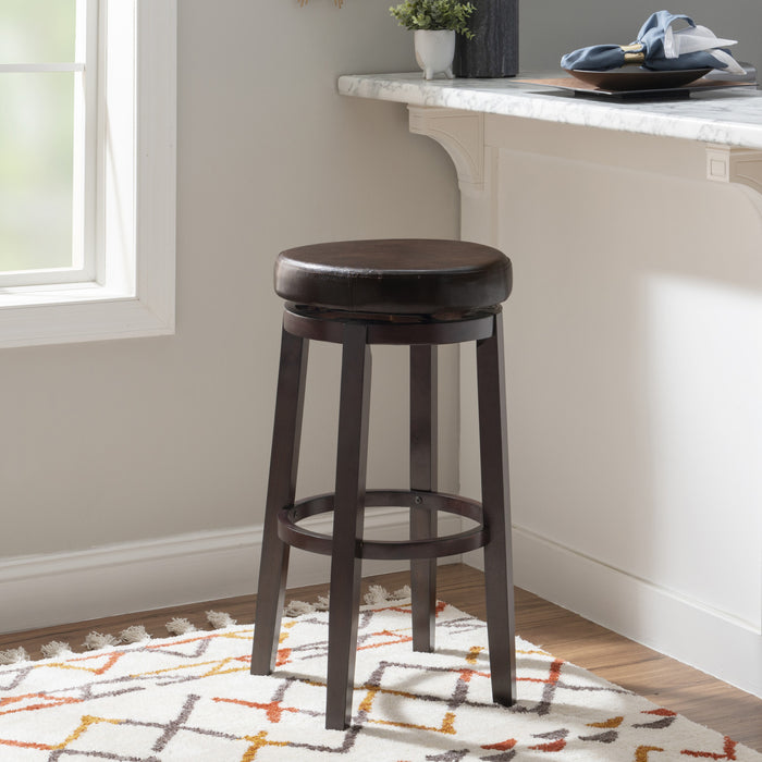 Tabouret bar Maya en similicuir - brun