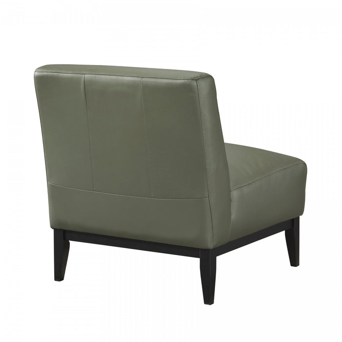 Fauteuil D'appoint Murdock En Cuir Vert