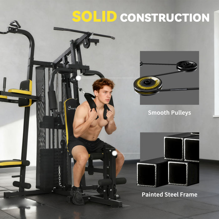 Soozier Machine de gym avec pile de poids et systeme de poulies