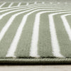 Florence Green White Modern Geometric Arches Rug, 6'7" x 9'6" Indoor Area Rug | Tapis Florence vert et blanc a motifs geometriques modernes en arches, 6'7" x 9'6"