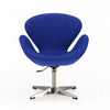 Raspberry Modern Upholstered Swivel Lounge Chair in Blue - Set of 2 Accent Chair | Fauteuil lounge pivotant moderne Raspberry en tissu bleu - Lot de 2