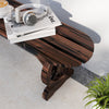Outsunny 2-person Outdoor Bench With Wagon Wheel Legs, Wooden Garden Bench