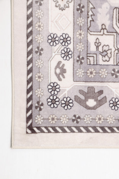 Tapis Lavable/Traditionnel Oriana 6'7\" x 9'0\" en Beige