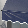 Outsunny 10' X 3' Retractable Awning, Freestanding & Non-screw, Blue|Auvent Retractable Outsunny 10' X 3', Autoportant Et Sans Vis, Bleu