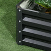 Outsunny 2 Tier Raised Garden Bed, 47" X 40" X 23'' Galvanized Steel Planter Box For Vegetables, Flo|Outsunny Lit De Jardin Sureleve A 2 Etages En Acier Galvanise, Gris Fonce