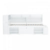 Ethan Multifunctional Daybed with Integrated Storage with Drawers and Bookcase,Twin Size,White Twin Bed | Banquette-lit multifonction Ethan avec rangement integre, tiroirs et bibliotheque, taille simple, blanc
