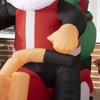Homcom 5.5ft Santa Claus Riding A Motorcycle Inflatable Christmas Decoration|Homcom Pere Noel Gonflable Camouflage