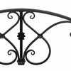 Outsunny Garden Bridge 3.3', Floral Pond Bridge With Safety Railings Black