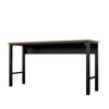 Fortress 72.4" Natural Wood & Steel Garage Table - Charcoal Grey|Table Fortress de Manhattan Comfort de 72,4 po en bois naturel et en acier pour le garage - gris anthracite