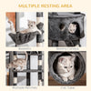 Pawhut 94"-102" Huge Cat Tree Ceiling High Cat Condo Scratching Post Activity Center Multi-level Pla|Pawhut 94 "-102" Enorme Arbre A Chat Plafond Haut Chat Pour Condo Griffoir Centre D'activite Multi-n