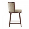 Evalyn Modern Wood Upholstered Counter Stool in Natural - Set of 2 | Tabouret de comptoir moderne en bois et tissu Evalyn, naturel - Lot de 2