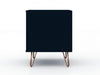 Rockefeller Mid-Century Modern 20" Nightstand in Midnight Blue (1-Drawer) - Set of 2 | Table de nuit Rockefeller Mid-Century Modern 20" en bleu minuit (1 tiroir) - Lot de 2
