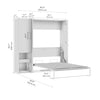 Bestar Avalon Full Murphy Bed & Storage Cabinet with Pull-Out Shelf (81 W)|Lit double escamotable Avalon de Bestar de 81 po (L) avec armoire de rangement et tablette coulissante
