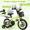 Costway 12" Kid's Bike For 3-4 With Height-adjustable Handlebar & Saddle Handbrake Green
