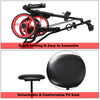 Costway Foldable 3 Wheel Push Pull Golf Club Cart Trolley W/seat Scoreboard Bag Red