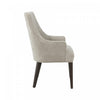 Beever Modern Chenille Wood Armchair in Taupe - Set of 2 Dining Chair | Fauteuil moderne Beever en bois et chenille taupe - Lot de 2
