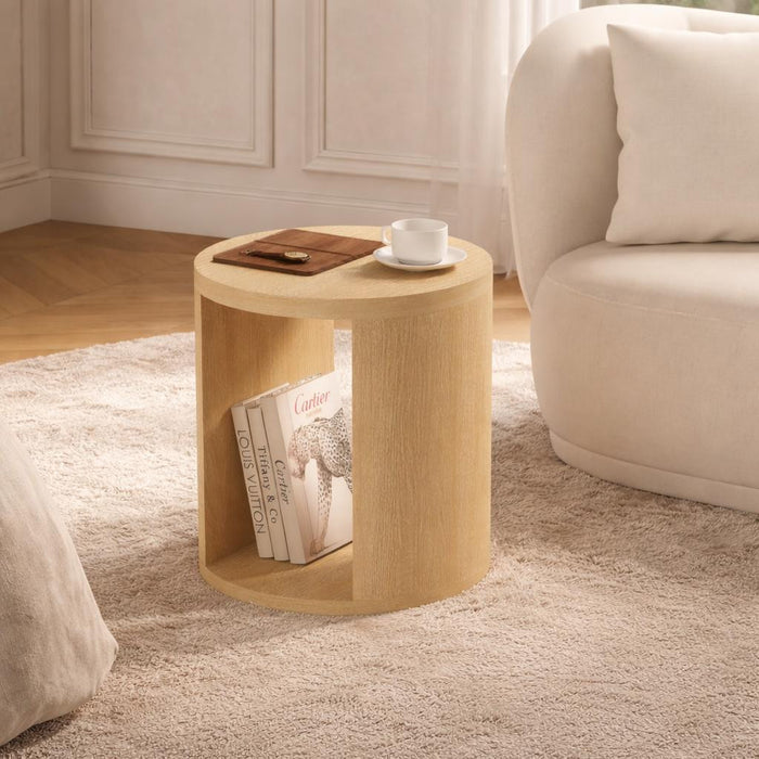 Table d’appoint contemporaine Alure 20\" en chene naturel