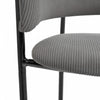 Ethan Set of 4 Modern Corduroy Upholstery Side Chair with Angled Legs and Adjustable Feet,Grey Dining Chair | Ethan Ensemble de 4 chaises d’appoint modernes avec assise en velours cotele, pieds inclines et pieds reglables, gris